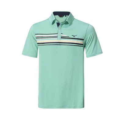 Camisa Polo Mizuno QD Elite Stripe Hombre Verdes - Chile M286GHYDTX